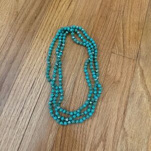 Turquoise Beaded Wrap Necklace